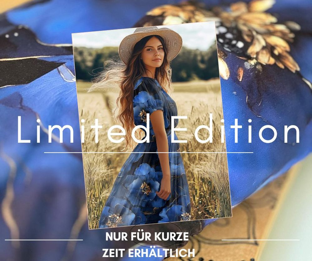 Reststück 200 cm, Bio Viskosejersey mit Überbreite (Stoffbreite ca. 170 cm): Eigenproduktion Blue von Graustufen-Stoffe - Kopie